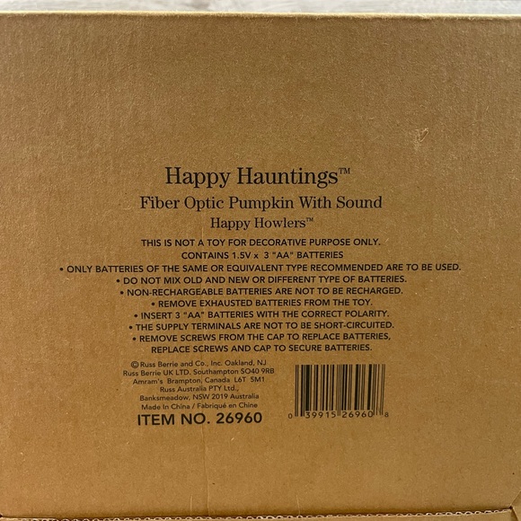 Russ Happy Howlers Halloween - Vintage Fiber Optic, Sound, Jack O Lantern Clown - Picture 5 of 14